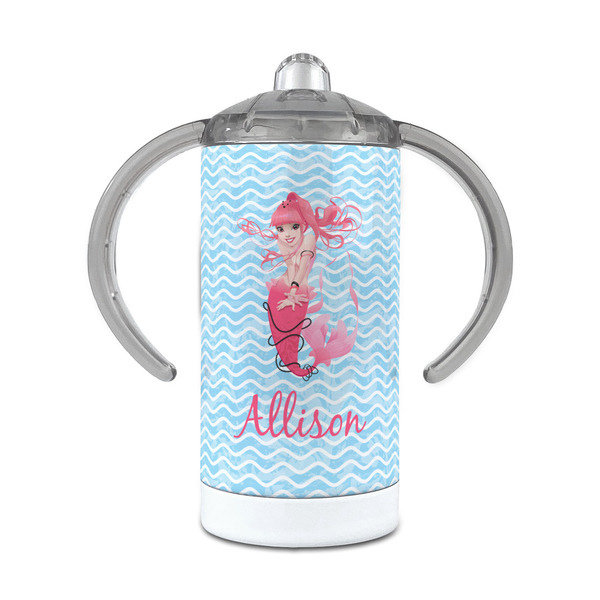 Custom Mermaid 12 oz Stainless Steel Sippy Cup (Personalized)