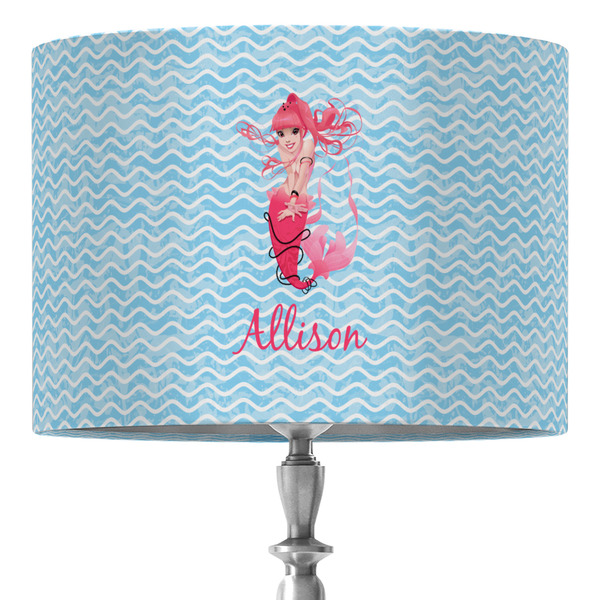 Custom Mermaid 16" Drum Lamp Shade - Fabric (Personalized)