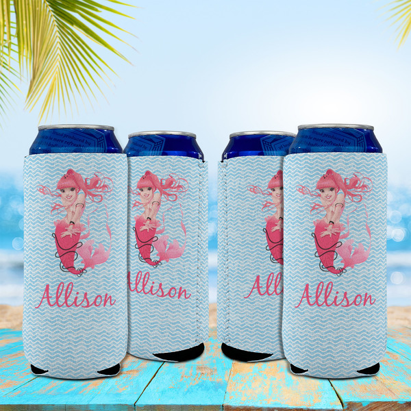 Mermaid 16oz Can Sleeve - Set of 4 - LIFESTYLE