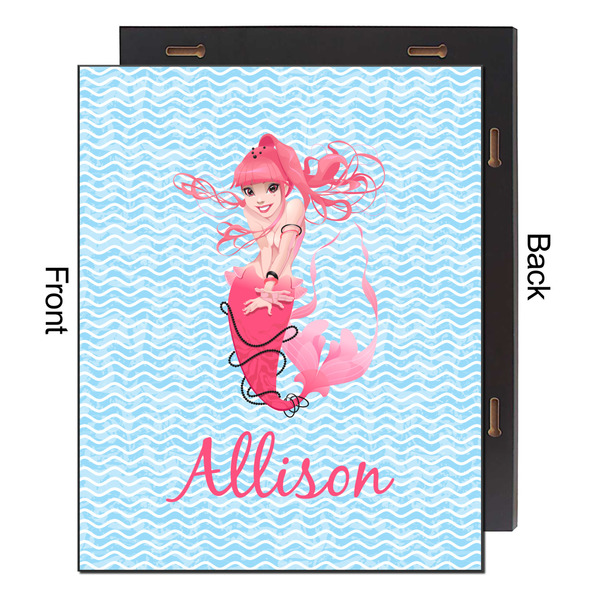 Mermaid 16x20 Wood Print - Front & Back View