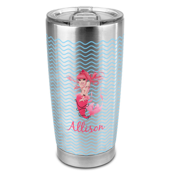 Custom Mermaid 20oz Stainless Steel Double Wall Tumbler - Full Print (Personalized)