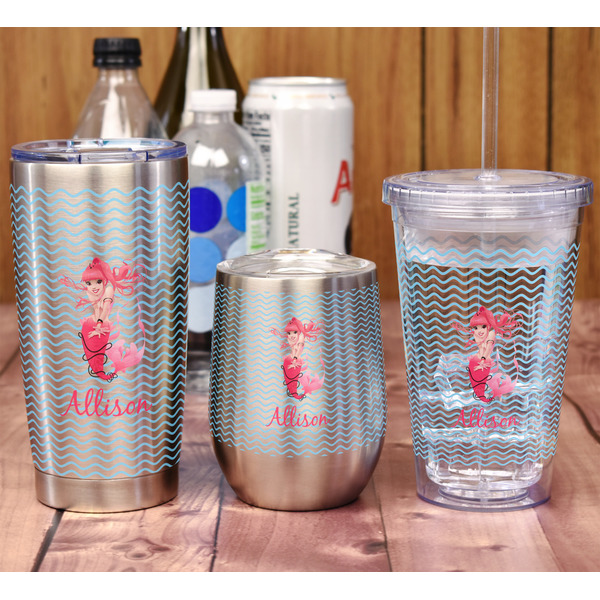 Mermaid 20oz SS Tumbler - Full Print - In Context