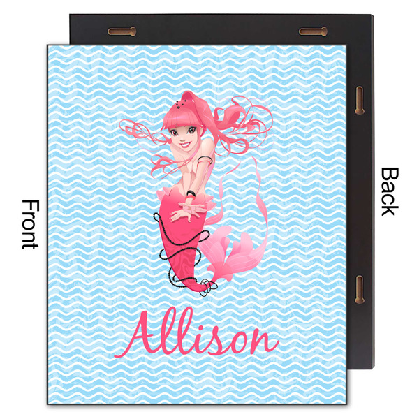 Mermaid 20x24 Wood Print - Front & Back View