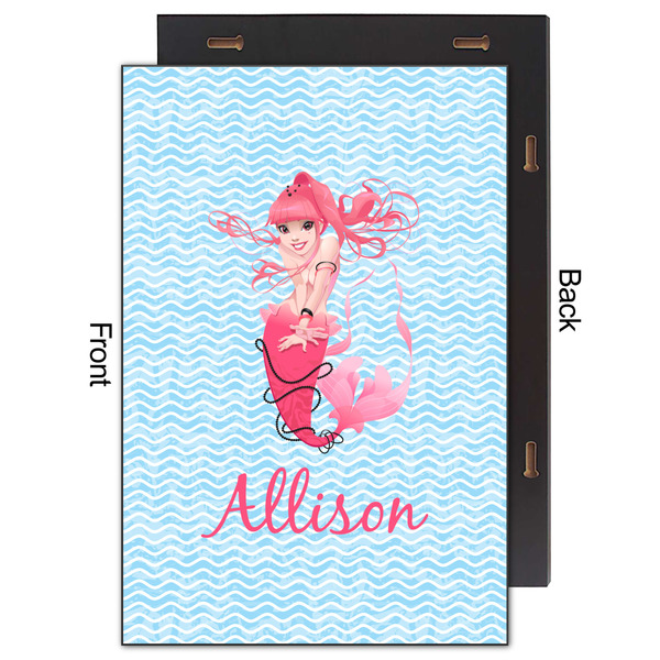 Mermaid 20x30 Wood Print - Front & Back View