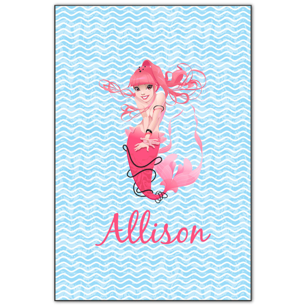 Custom Mermaid Wood Print - 20x30 (Personalized)