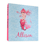 Mermaid 3 Ring Binder - Full Wrap - 1" (Personalized)
