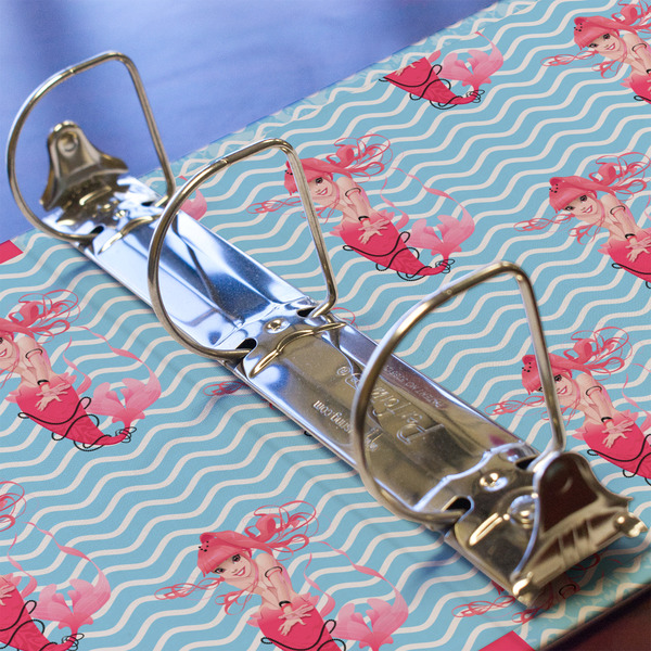 Mermaid 3 Ring Binders - Full Wrap - 2" - DETAIL