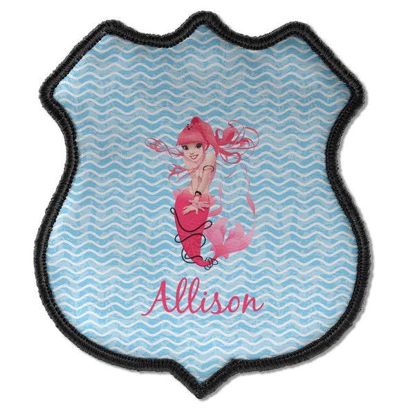 Custom Mermaid Iron On Shield Patch C w/ Name or Text