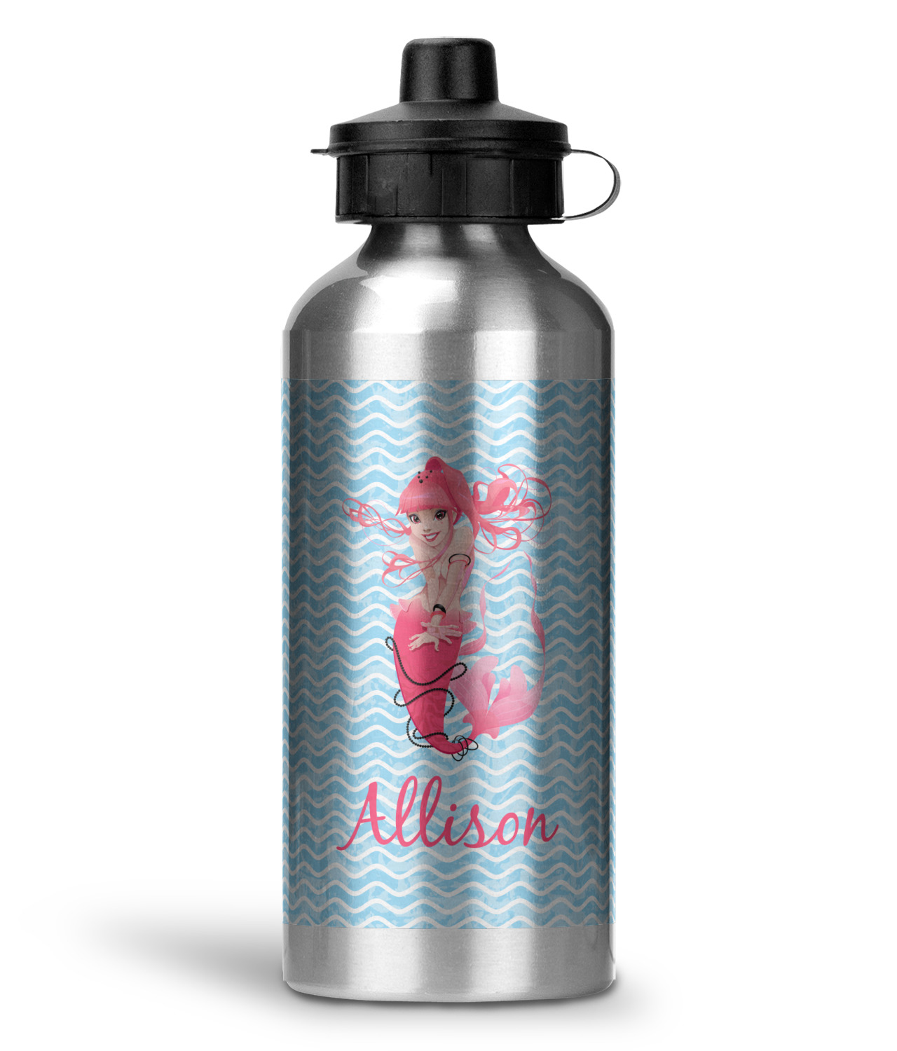 Mermaid Water Bottle Aluminum 20 oz (Personalized) YouCustomizeIt