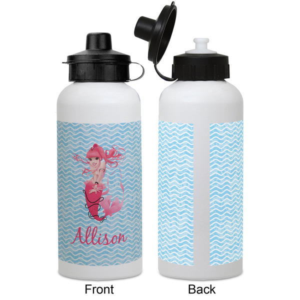 Mermaid Aluminum Water Bottle - White APPROVAL