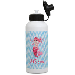 Mermaid Water Bottles - Aluminum - 20 oz - White (Personalized)
