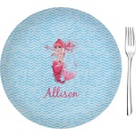 Mermaid 8" Glass Appetizer / Dessert Plates - Single or Set (Personalized)