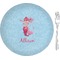 Mermaid 8" Glass Appetizer / Dessert Plates - Single or Set (Personalized)