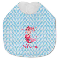 Mermaid Jersey Knit Baby Bib w/ Name or Text