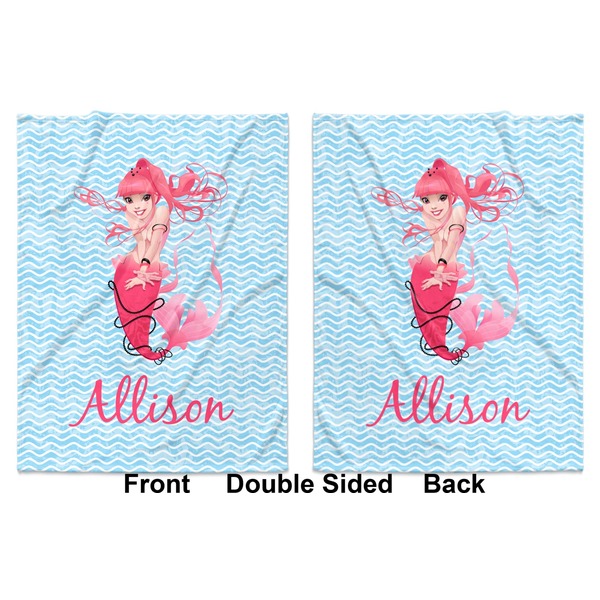Mermaid Baby Blanket (Double Sided - Printed Front and Back)