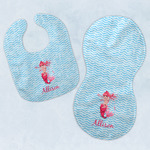 Mermaid Baby Bib & Burp Set w/ Name or Text