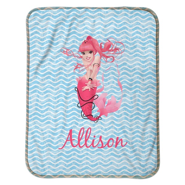 Mermaid Baby Sherpa Blanket - Flat