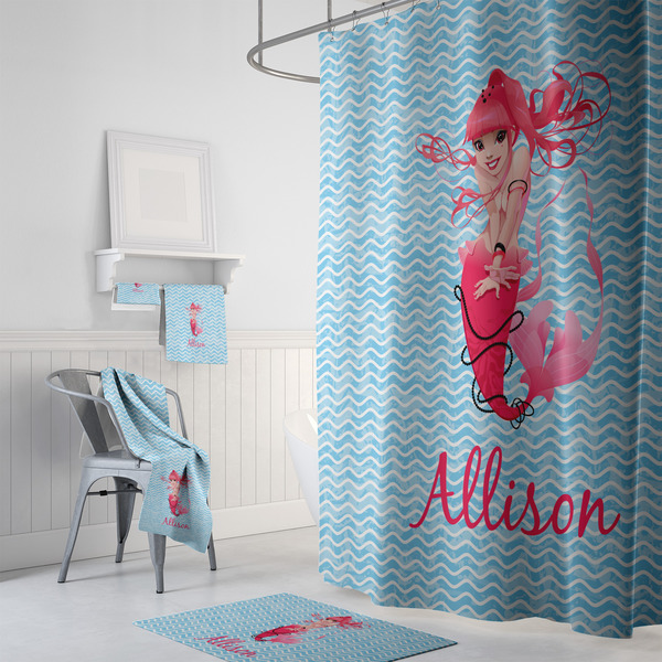 Mermaid Bath Towel Sets - 3-piece - In Context