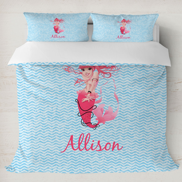 Custom Mermaid Duvet Cover Set - King (Personalized)