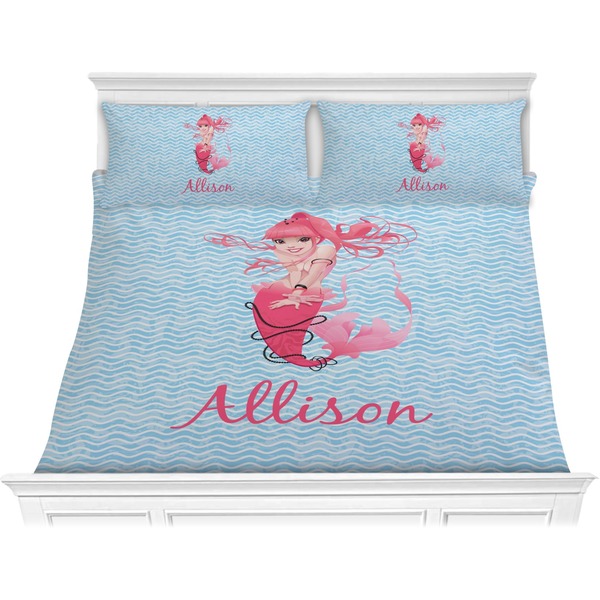 Custom Mermaid Comforter Set - King (Personalized)