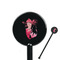 Mermaid 5.5" Round Plastic Stir Sticks - Black - Single Sided