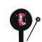 Mermaid 7" Round Plastic Stir Sticks - Black - Single Sided