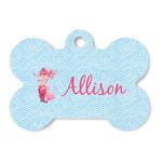 Mermaid Bone Shaped Dog ID Tag (Personalized)