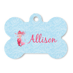 Mermaid Bone Shaped Dog ID Tag (Personalized)