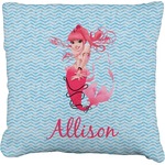 Mermaid Faux-Linen Throw Pillow 26" (Personalized)