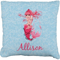 Mermaid Faux-Linen Throw Pillow 26" (Personalized)
