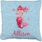 Mermaid Faux-Linen Throw Pillow (Personalized)