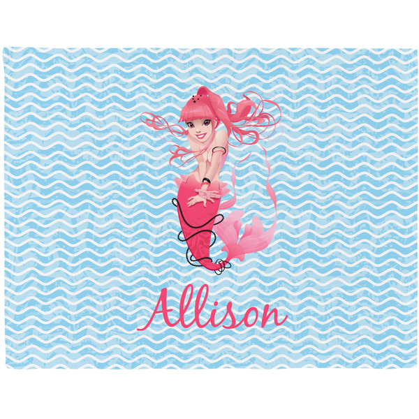 Custom Mermaid Woven Fabric Placemat - Twill w/ Name or Text