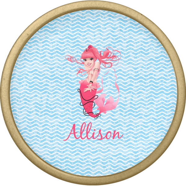 Mermaid Cabinet Knob - Gold - Front