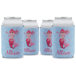 Mermaid Can Cooler (12 oz) - Set of 4 w/ Name or Text