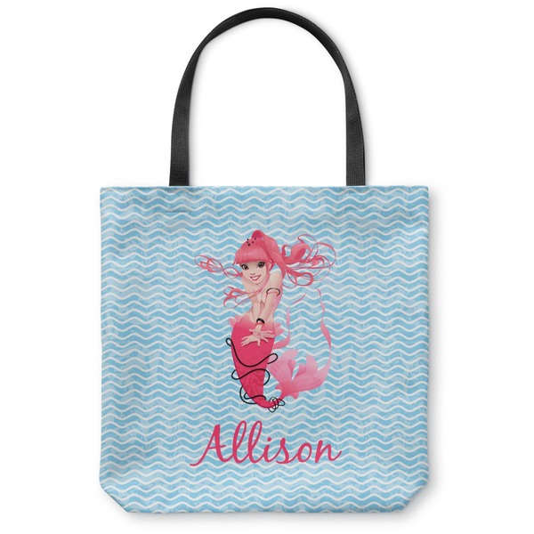Custom Mermaid Canvas Tote Bag - Small - 13"x13" (Personalized)