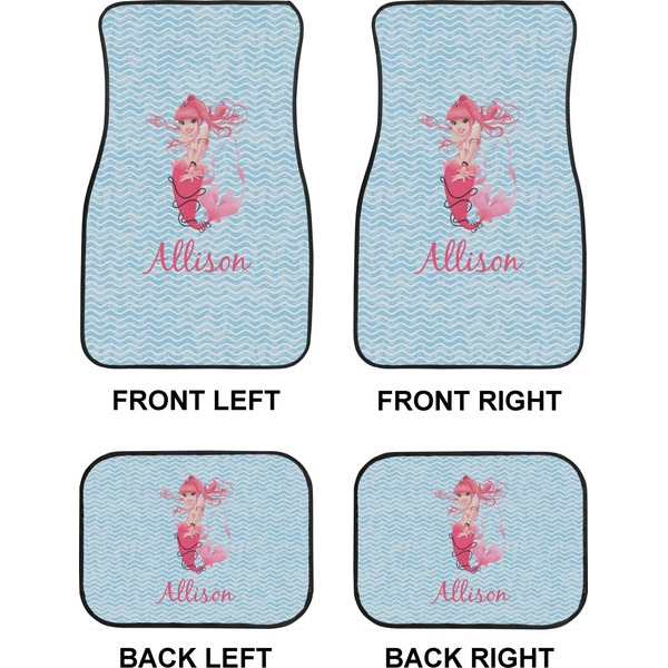 Mermaid Car Floor Mats Set (2F + 2B)