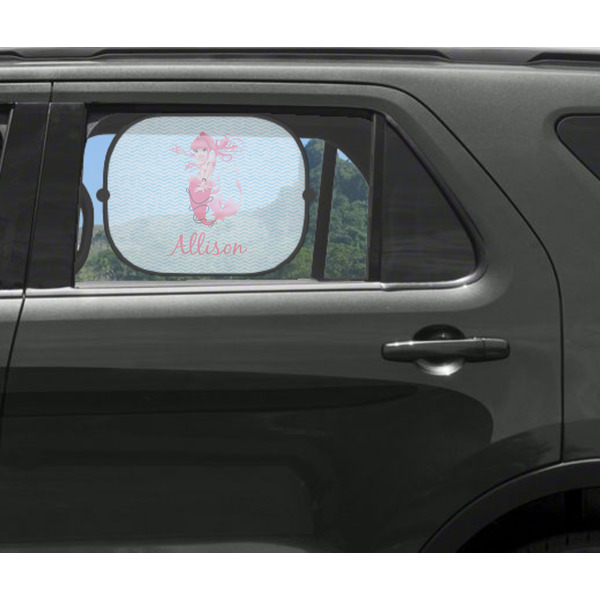 Mermaid Car Sun Shade Black - In Car Window