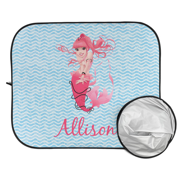 Mermaid Car Sun Shades - FOLDED & UNFOLDED