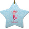 Mermaid Star Ceramic Ornament w/ Name or Text