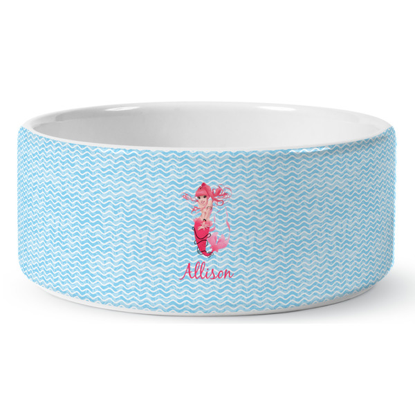 Custom Mermaid Ceramic Dog Bowl (Personalized)