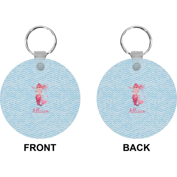 Mermaid Circle Keychain (Front + Back)