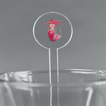 Mermaid 7" Round Plastic Stir Sticks - Clear