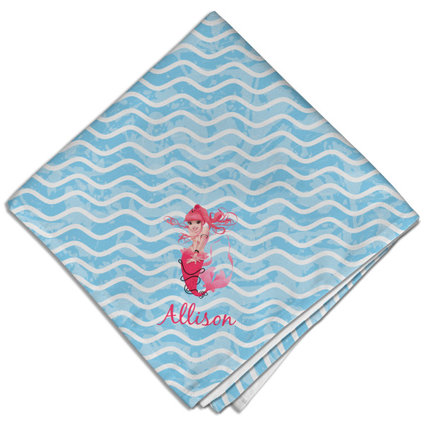 Custom Mermaid Cloth Dinner Napkin - Single w/ Name or Text