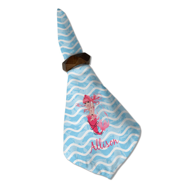 Mermaid Cloth Napkins - Personalized Dinner (Folded in Ring) (MAIN)