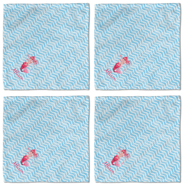 Mermaid Cloth Napkins - Personalized Lunch (APPROVAL) Set of 4
