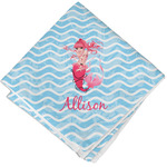 Mermaid Cloth Cocktail Napkin - Single w/ Name or Text