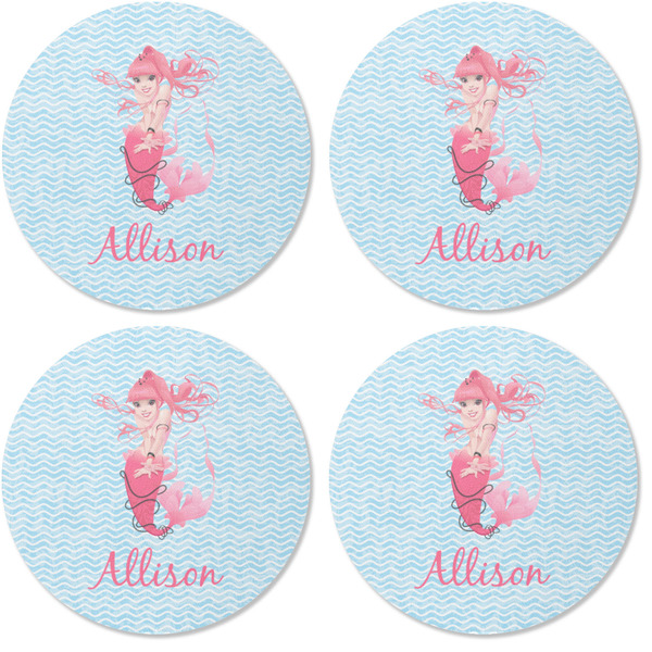 Mermaid Coaster Round Rubber Back - Apvl