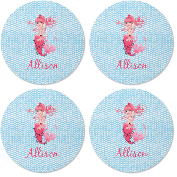 Mermaid Coaster Round Rubber Back - Apvl