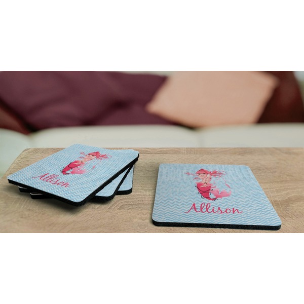 Mermaid Coaster Rubber Back - On Coffee Table