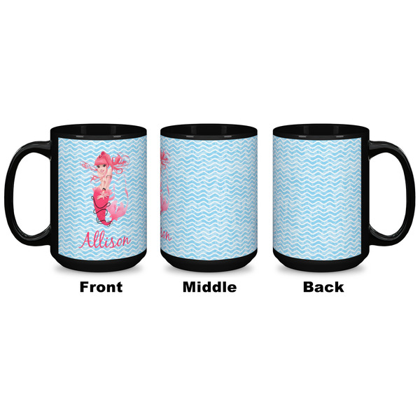 Mermaid Coffee Mug - 15 oz - Black APPROVAL
